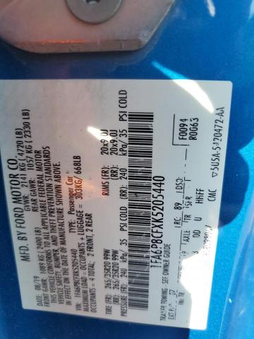 2019 FORD MUSTANG GT - 1FA6P8CFXK5205440