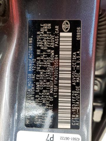 VIN 4T1BF1FK3DU205084 2013 Toyota Camry, L no.12