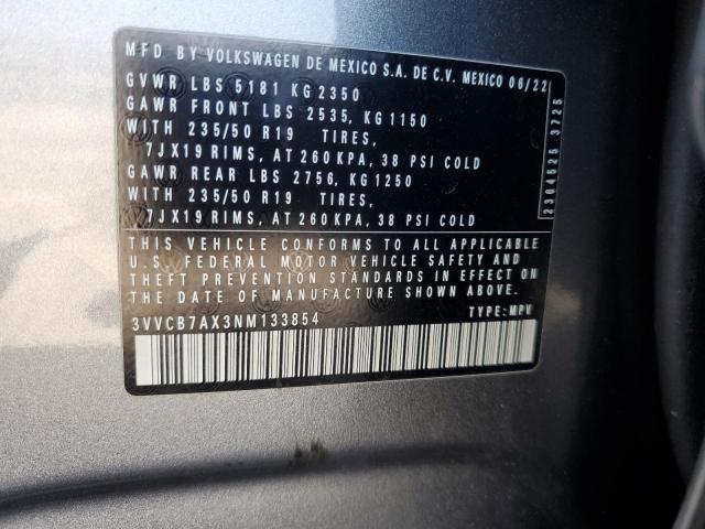 2022 VOLKSWAGEN TIGUAN SE - 3VVCB7AX3NM133854