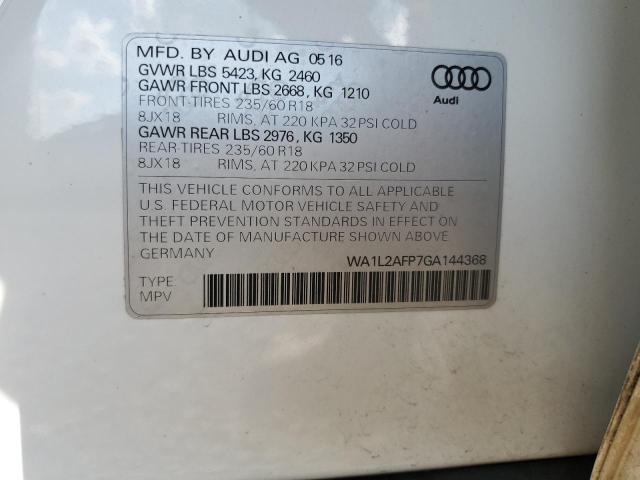 VIN WA1L2AFP7GA144368 2016 Audi Q5, Premium Plus no.14