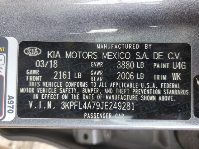 VIN 3KPFL4A79JE249281 2018 KIA Forte, LX no.12