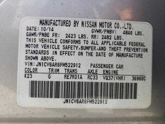 2015 INFINITI Q40 - JN1CV6AR6FM522912