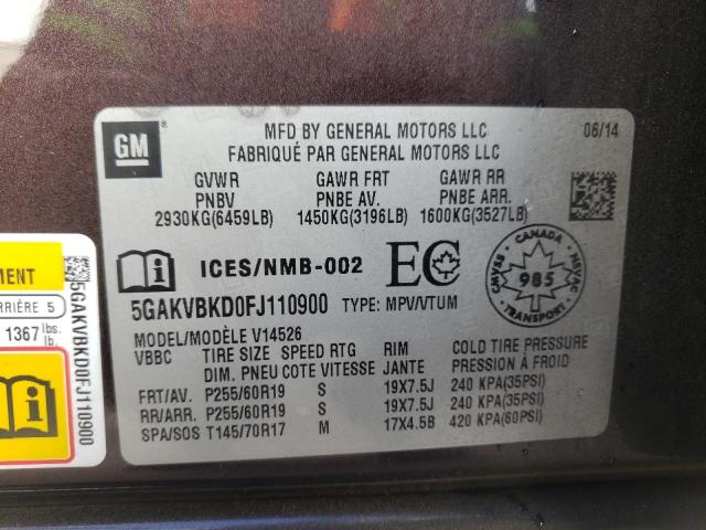 2015 BUICK ENCLAVE - 5GAKVBKD0FJ110900