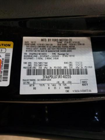 2018 FORD FUSION SE - 3FA6P0LU7JR140235