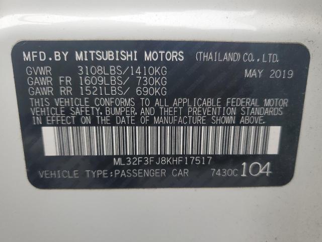 2019 MITSUBISHI MIRAGE G4 - ML32F3FJ8KHF17517