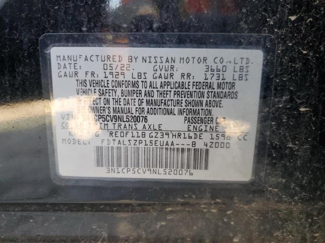 2022 NISSAN KICKS SV - 3N1CP5CV9NL520076