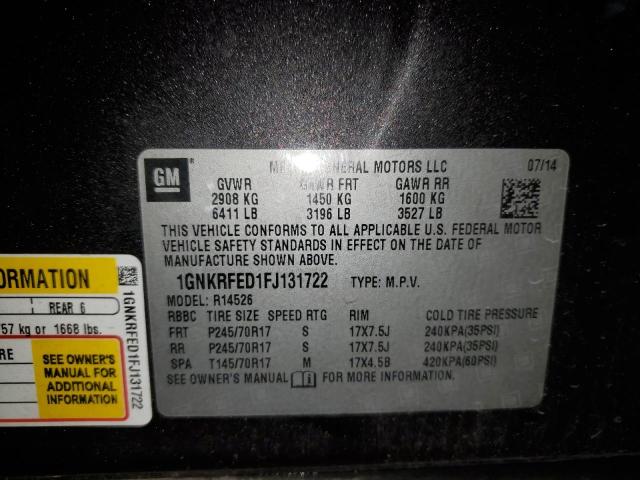 2015 CHEVROLET TRAVERSE L - 1GNKRFED1FJ131722