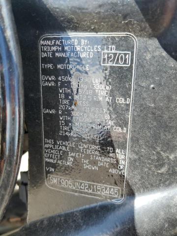 2002 TRIUMPH MOTORCYCLE BONNEVILLE - SMT905JN42J153445