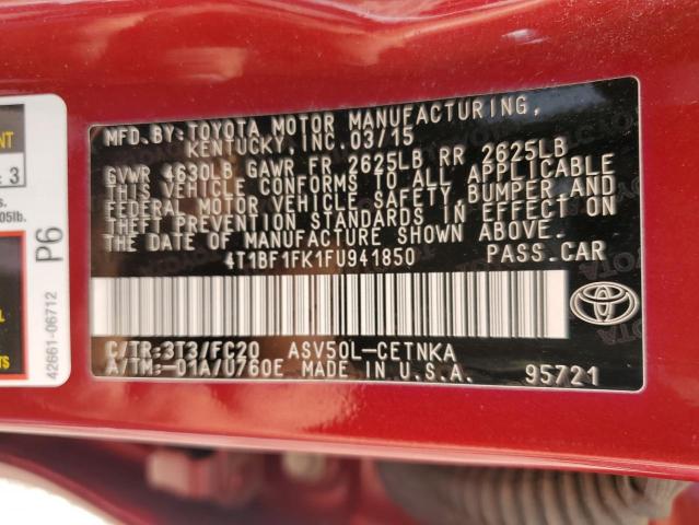 2015 TOYOTA CAMRY LE - 4T1BF1FK1FU941850