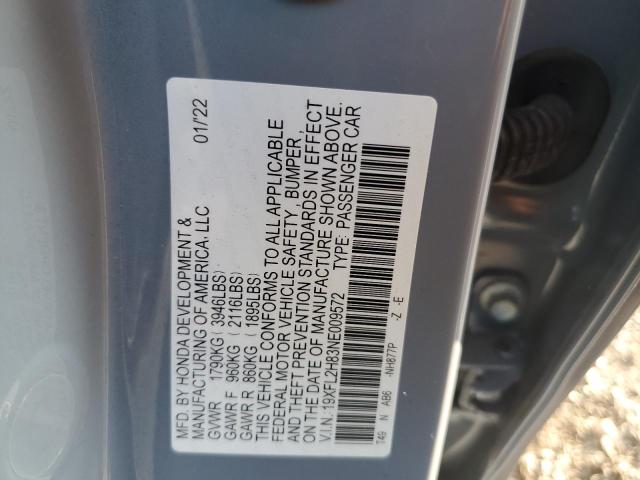 2022 HONDA CIVIC SPOR - 19XFL2H83NE009572