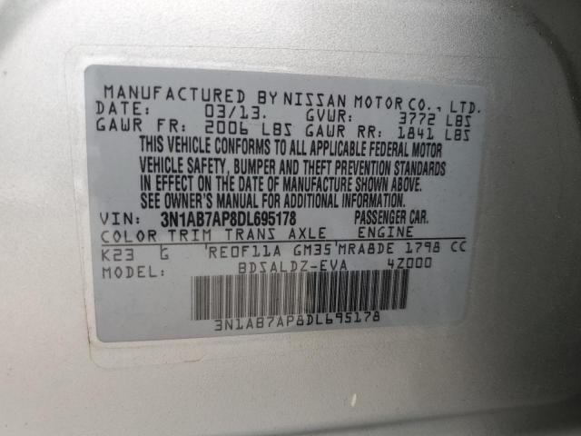 VIN 3N1AB7AP8DL695178 2013 Nissan Sentra, S no.12