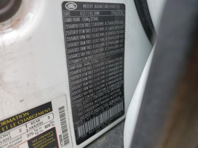 2018 LAND ROVER RANGE ROVE - SALYL2RV8JA758208