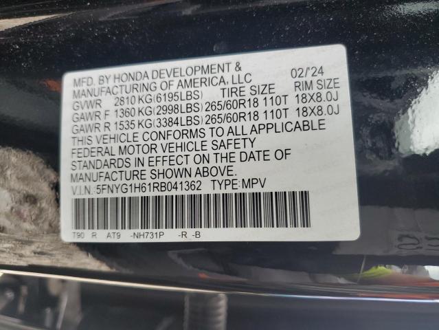 2024 HONDA PILOT TRAI 5FNYG1H61RB041362