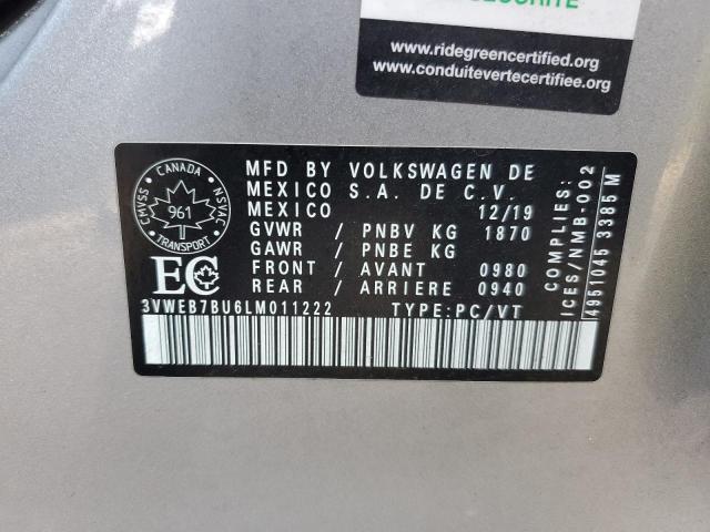 2020 VOLKSWAGEN JETTA SEL - 3VWEB7BU6LM011222