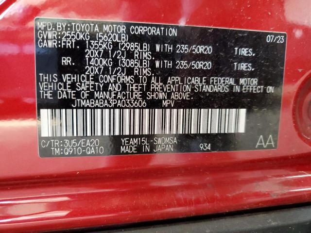 2023 SUBARU SOLTERRA P JTMABABA3PA033606