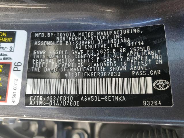 VIN 4T4BF1FK9ER382830 2014 Toyota Camry, L no.12