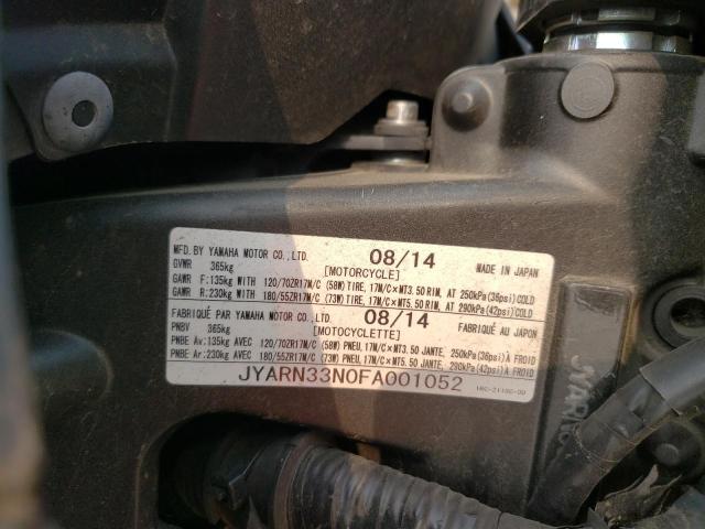 2015 YAMAHA FZ09 JYARN33N0FA001052