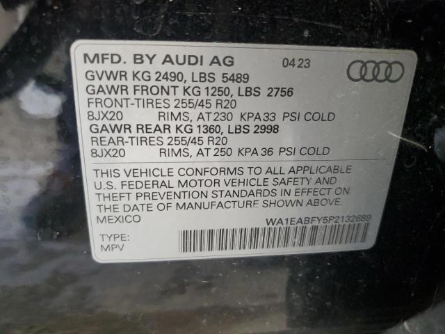 VIN WA1EABFY5P2132689 2023 Audi Q5, Premium Plus 45 no.13