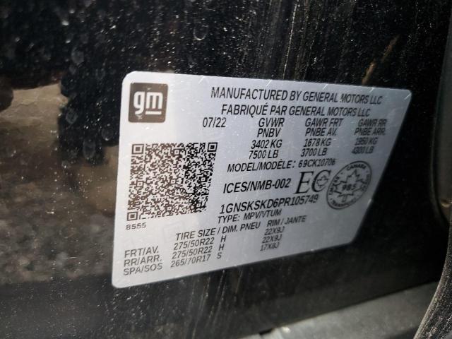 2023 CHEVROLET TAHOE K150 - 1GNSKSKD6PR105749