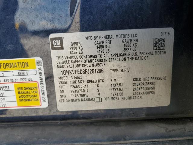 2015 CHEVROLET TRAVERSE L - 1GNKVFED8FJ261296