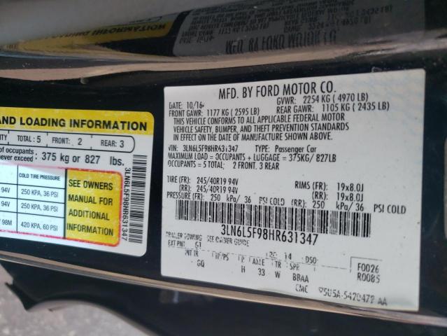 2017 LINCOLN MKZ RESERV - 3LN6L5F98HR631347