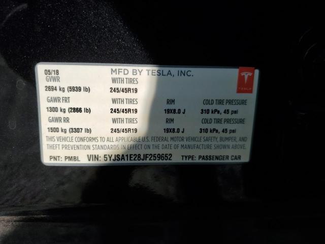 2018 TESLA MODEL S - 5YJSA1E28JF259652