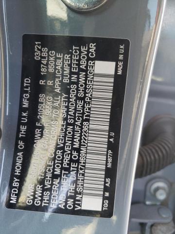 2021 HONDA CIVIC EX - SHHFK7H69MU222368