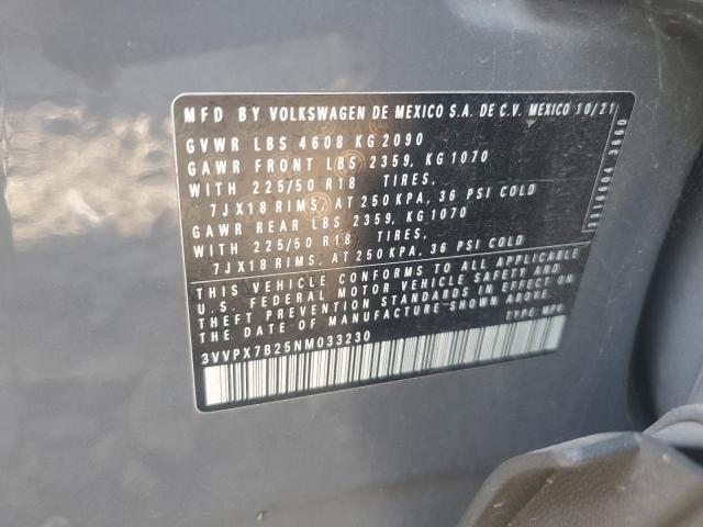 2022 VOLKSWAGEN TAOS SE IQ - 3VVPX7B25NM033230