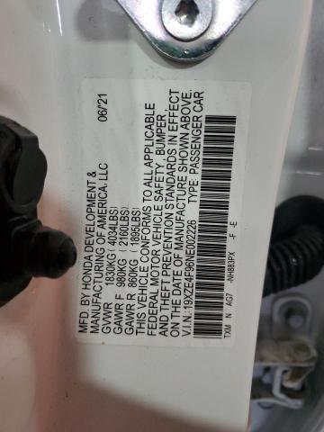 2022 HONDA INSIGHT TO 19XZE4F96NE002226