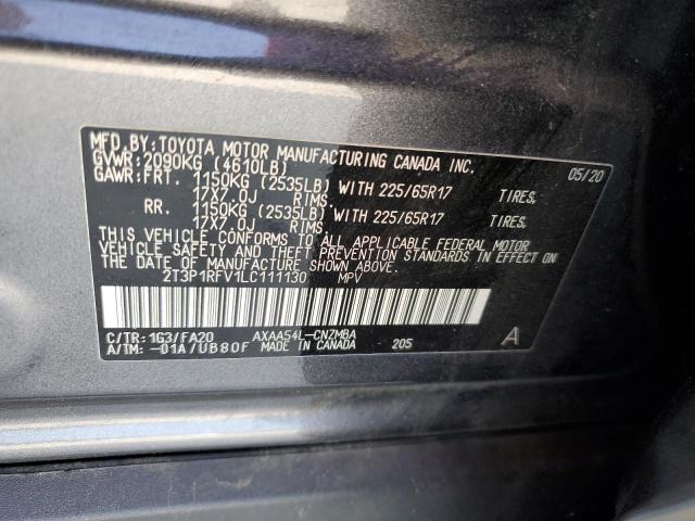 2020 TOYOTA RAV4 XLE - 2T3P1RFV1LC111130