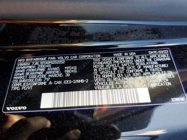 2023 VOLVO S60 ULTIMA 7JRL12TX0PG252252