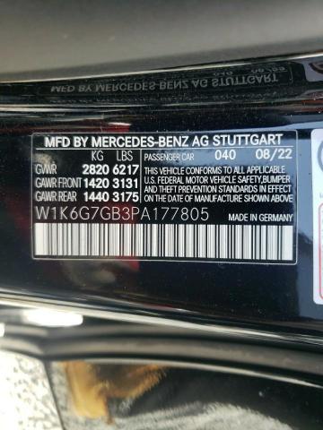 VIN W1K6G7GB3PA177805 2023 Mercedes-Benz S-Class, 5... no.12