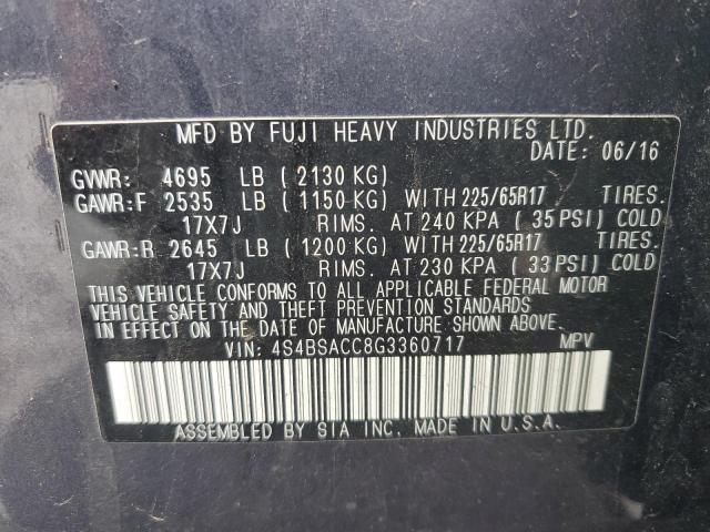 2016 SUBARU OUTBACK 2. - 4S4BSACC8G3360717