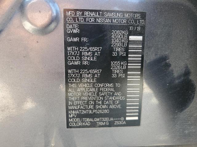 2020 NISSAN ROGUE S - KNMAT2MT9LP526280