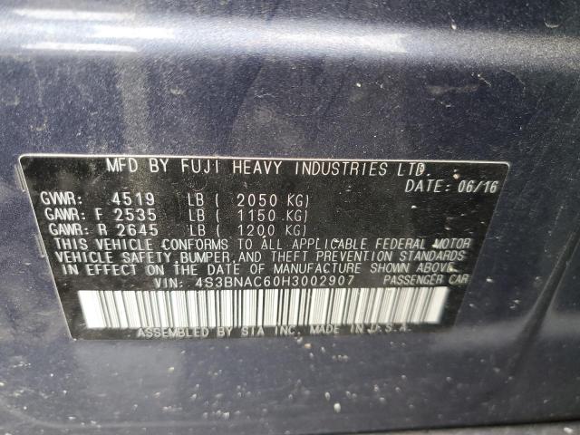 2017 SUBARU LEGACY 2.5 - 4S3BNAC60H3002907