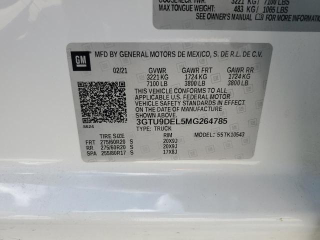 2021 GMC SIERRA K15 - 3GTU9DEL5MG264785