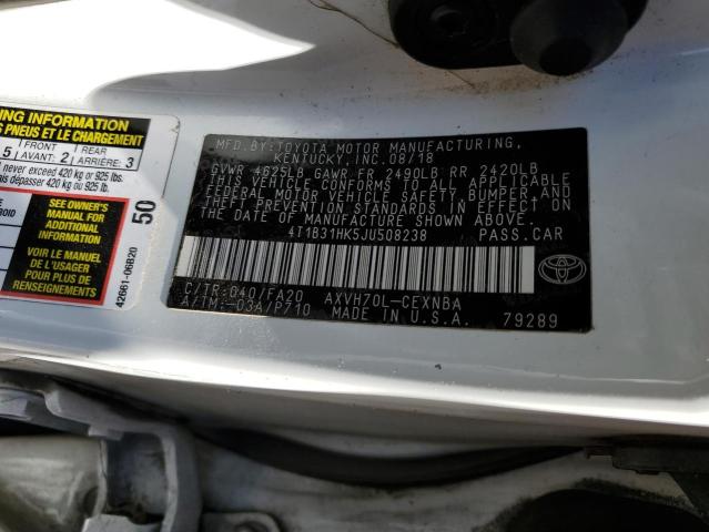 VIN 4T1B31HK5JU508238 2018 Toyota Camry, LE no.12