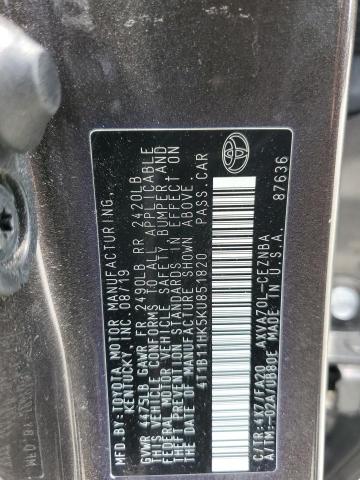 VIN 4T1B11HK5KU851820 2019 Toyota Camry, L no.12