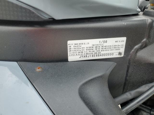 2008 YAMAHA YZFR6 JYARJ16E68A003550