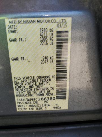 2015 NISSAN ALTIMA 2.5 - 1N4AL3AP8FC286380