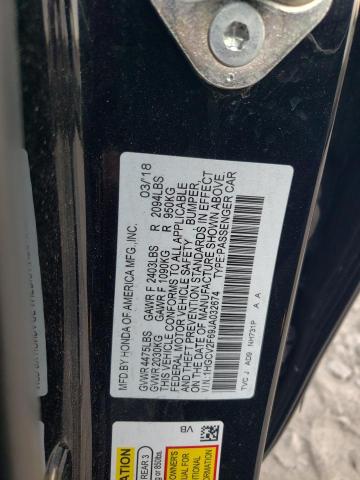 2018 HONDA ACCORD EXL - 1HGCV2F69JA032674