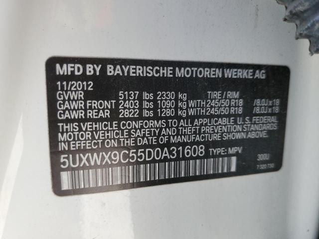 VIN 5UXWX9C55D0A31608 2013 BMW X3, Xdrive28I no.13