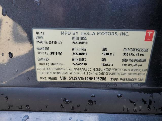 2017 TESLA MODEL S - 5YJSA1E14HF195286