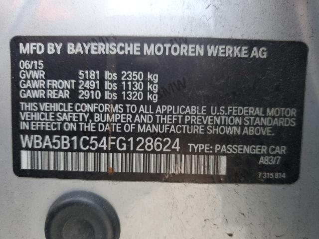 VIN WBA5B1C54FG128624 2015 BMW 5 Series, 535 I no.12