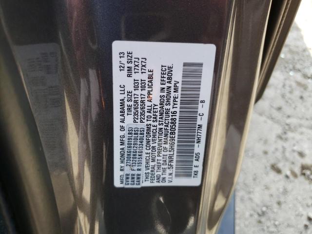 VIN 5FNRL5H69EB058816 2014 Honda Odyssey, Exl no.13