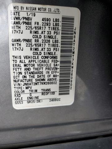 2019 NISSAN ROGUE S - JN8AT2MT7KW260802