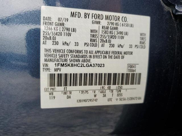 2020 FORD EXPLORER P - 1FM5K8HC2LGA37023