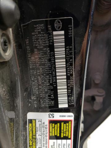 VIN 4T1K61AK2PU789019 2023 Toyota Camry, Xse no.12