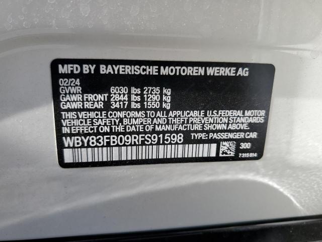 2024 BMW I4 XDRIVE WBY83FB09RFS91598