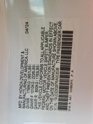 2024 ACURA INTEGRA TY 19UDE5G97RA003538
